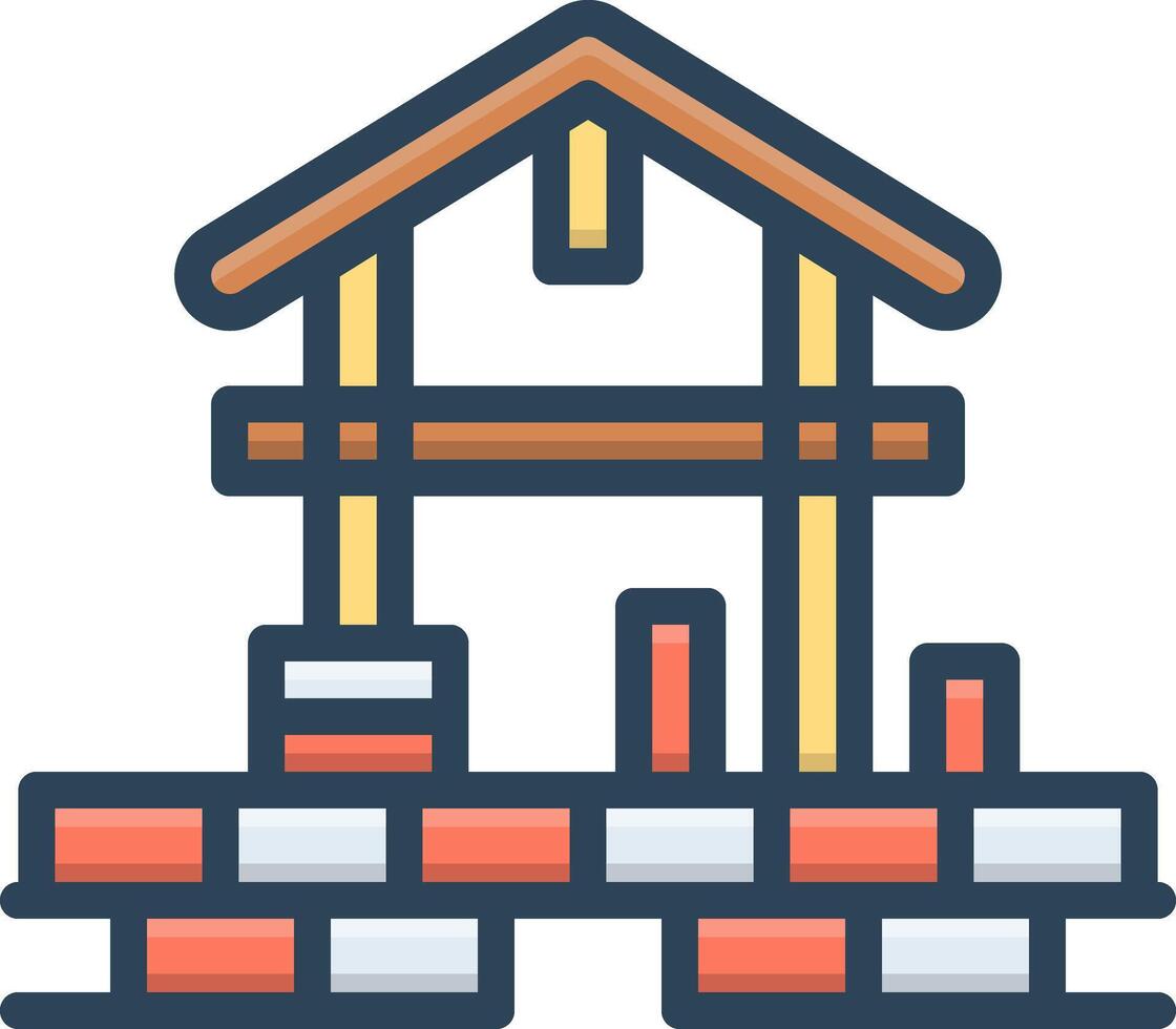 Vector color icon for foundation