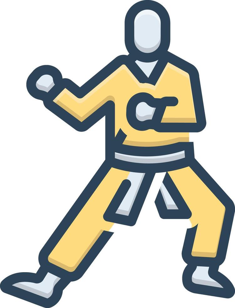 vector color icono para judo
