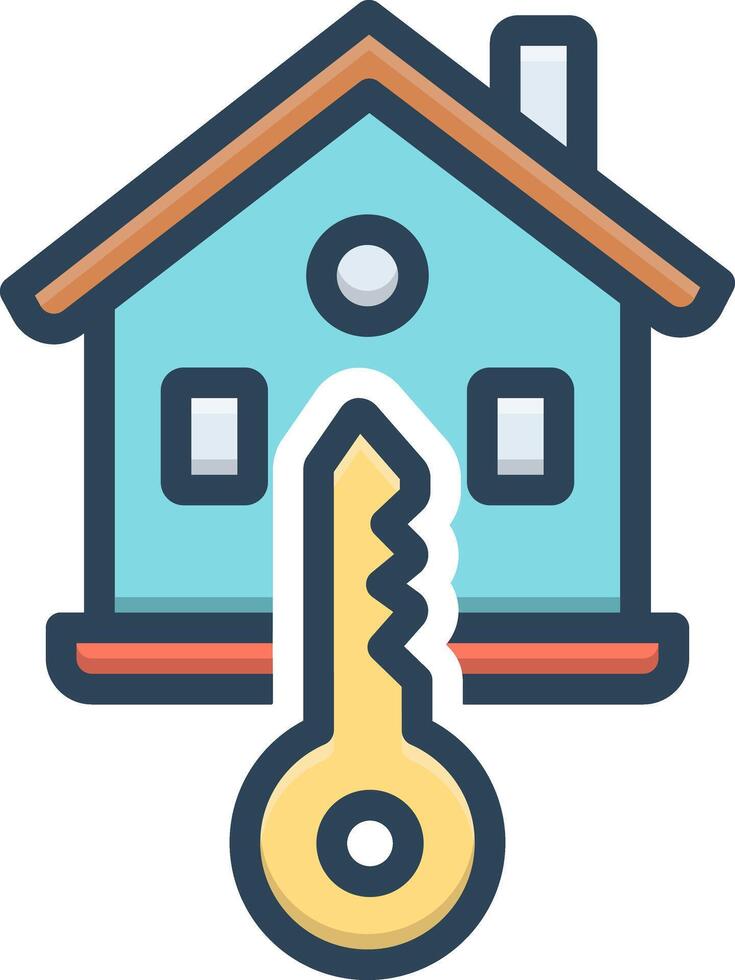 Vector color icon for real estate