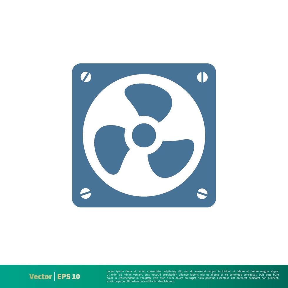 Fan Icon Vector Logo Template Illustration Design. Vector EPS 10.