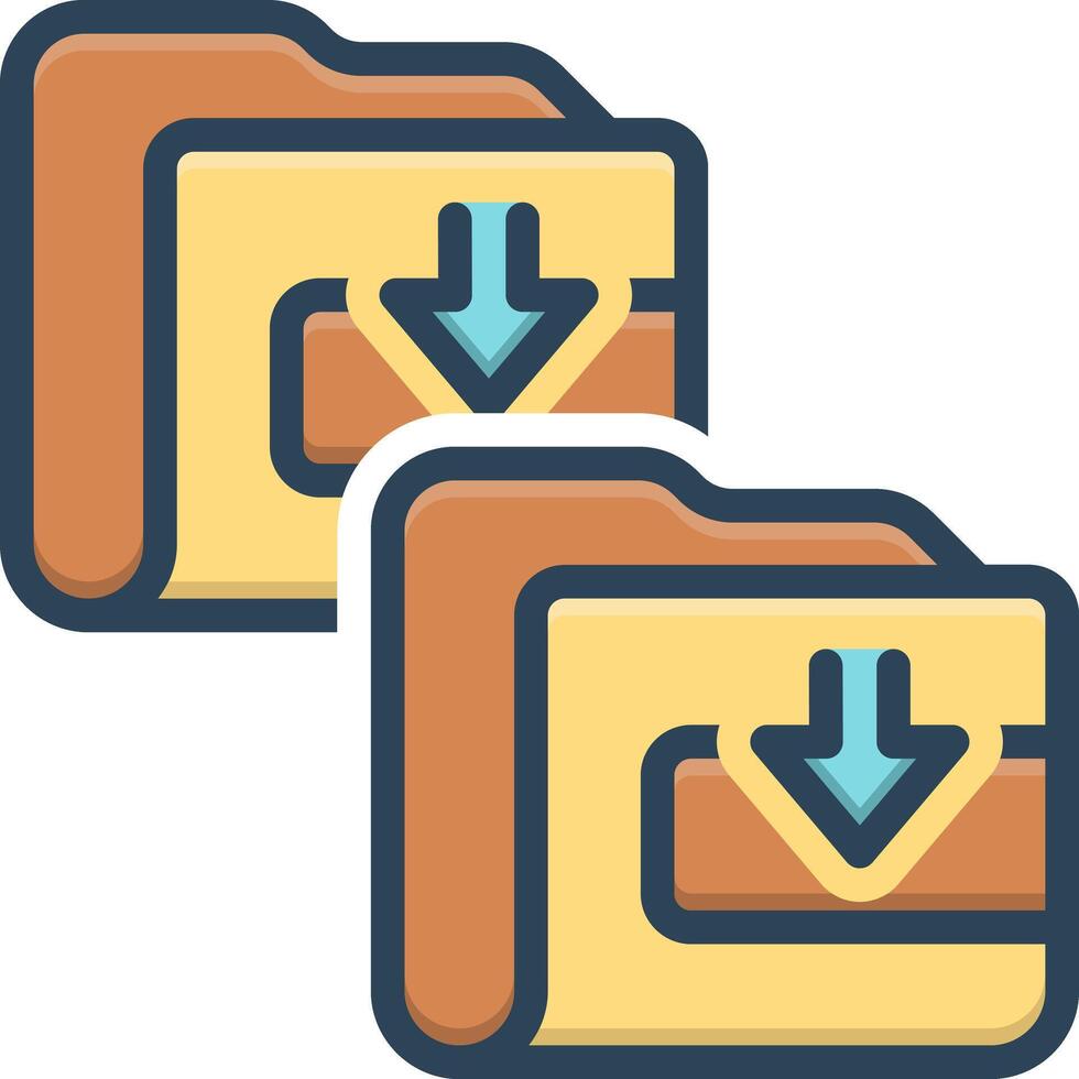 Vector color icon for folder