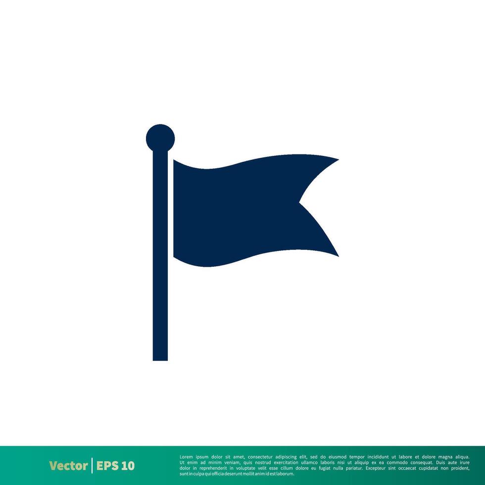 Flag Icon Vector Logo Template. Vector EPS 10.