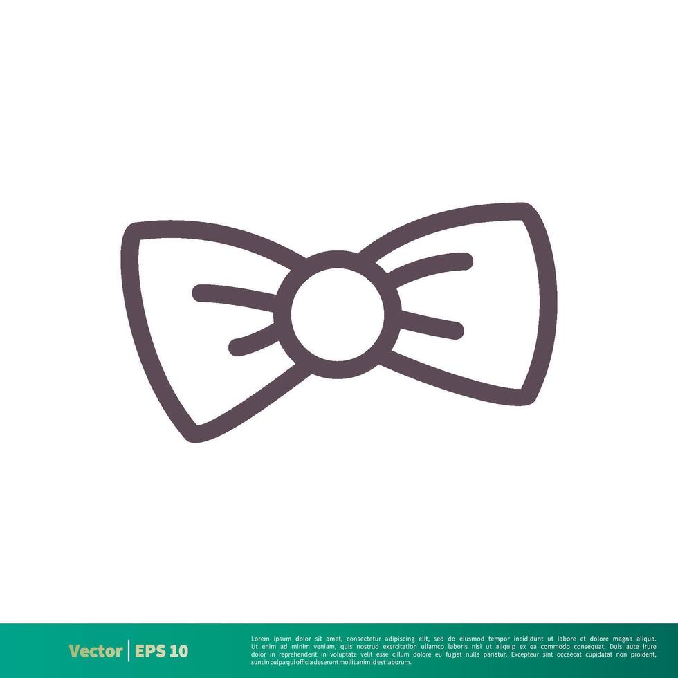 Bow Tie Ribbon Icon Vector Logo Template Illustration Design. Vector EPS 10.