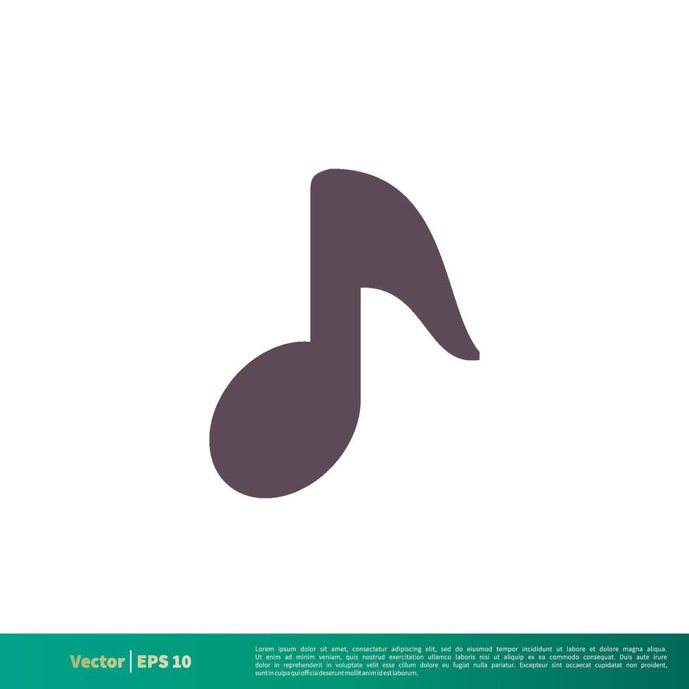 música Nota icono vector logo modelo ilustración diseño. vector eps 10