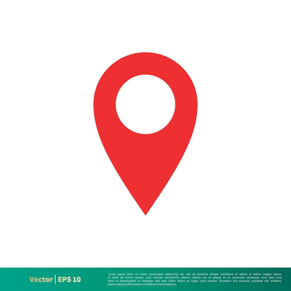 Pin Map Locator Icon Vector Logo Template. Map Pointer Location Trendy Design.