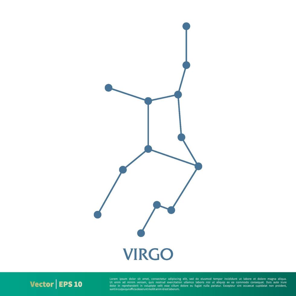 Virgo - Constellation Star Icon Vector Logo Template Illustration Design. Vector EPS 10.