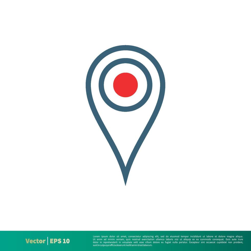 Pin Map Locator Icon Vector Logo Template. Map Pointer Location Trendy Design.