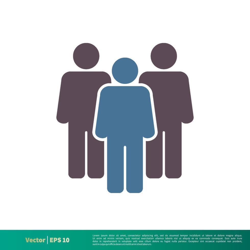 Human Shape, People, Crowd icon Vector Logo Template Illustration Design. Vector EPS 10.