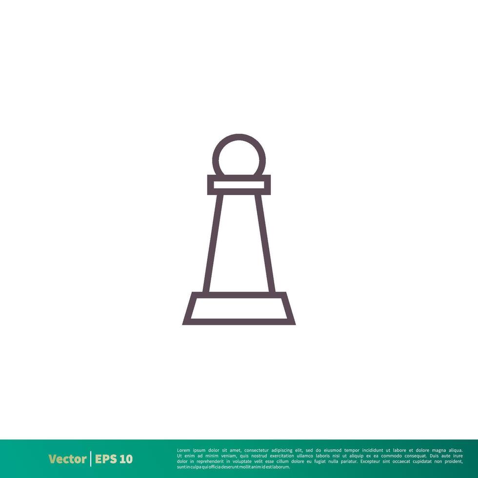 Pawn Chess Icon Vector Logo Template Illustration Design. Vector EPS 10.