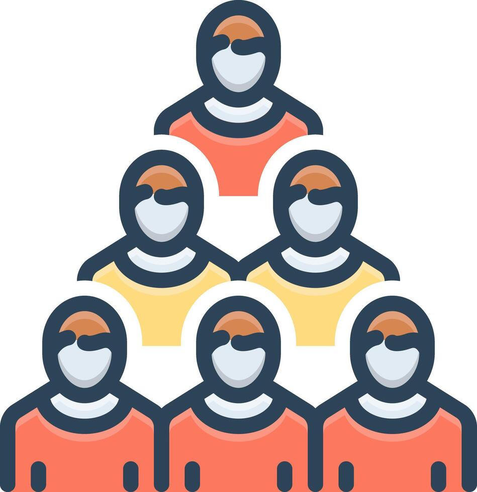 Vector color icon for group