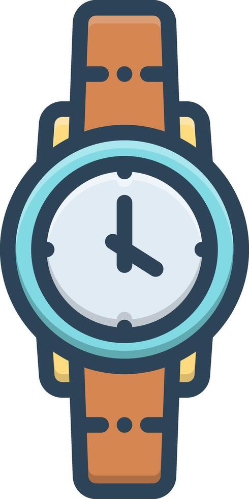 vector color icono para reloj