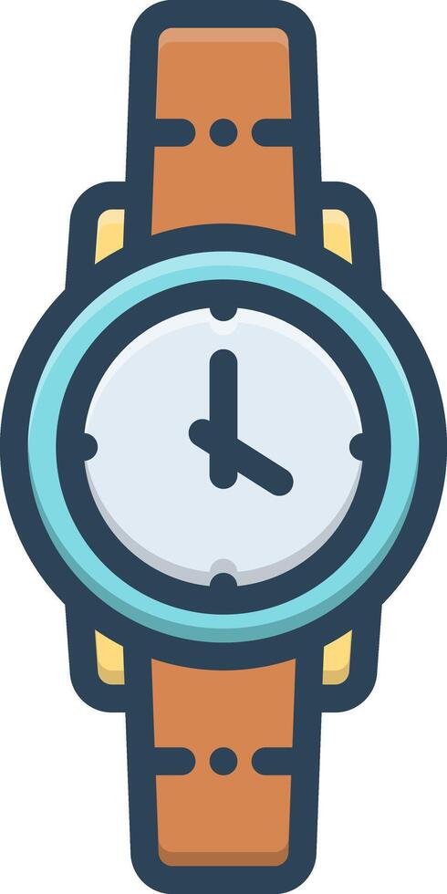 Vector color icon for watch