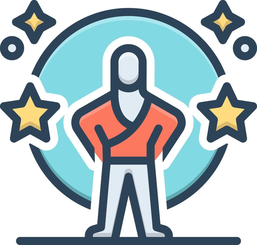 Vector color icon for confidence
