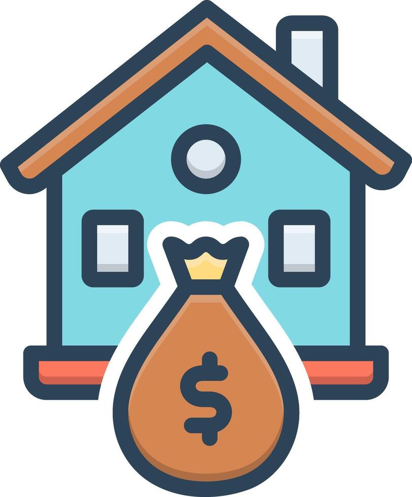 Vector color icon for property