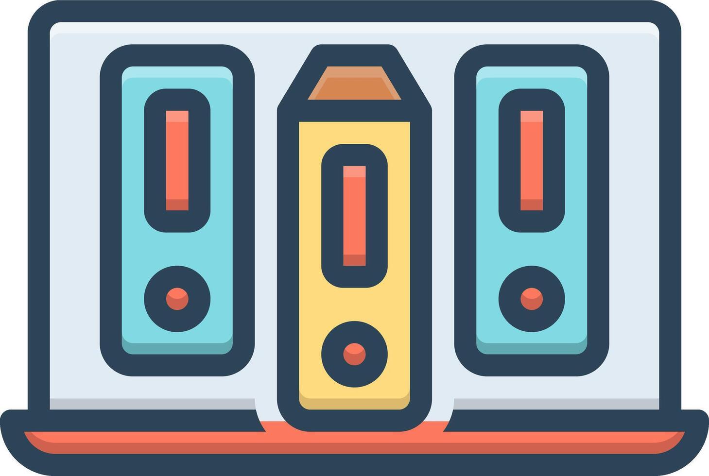 Vector color icon for database