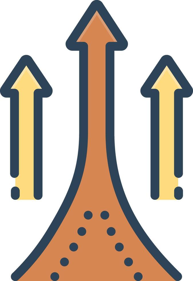 Vector color icon for up above