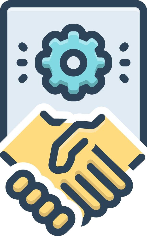Vector color icon for partners