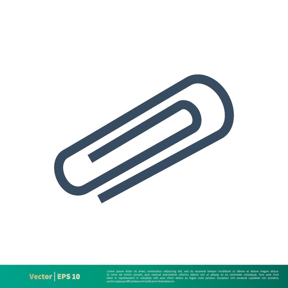 Paper Clip Icon Vector Logo Template Illustration Design. Vector EPS 10.