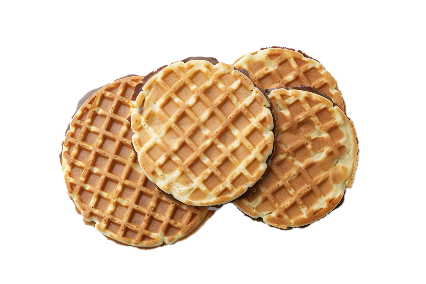 AI generated Belgian Waffle Topped with Whipped Chocolate Cream png