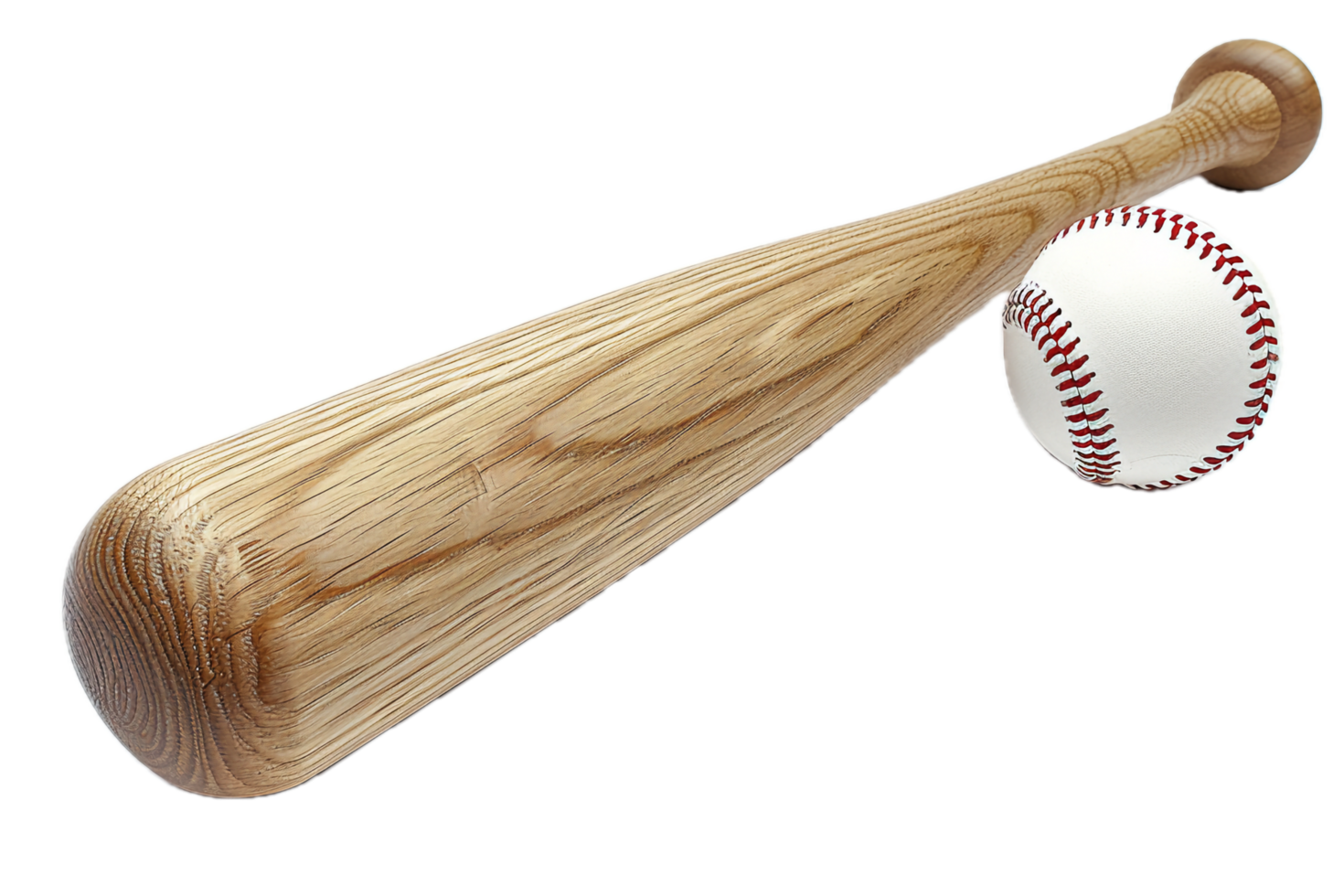 AI generated Weathered Baseball Bat and Ball png
