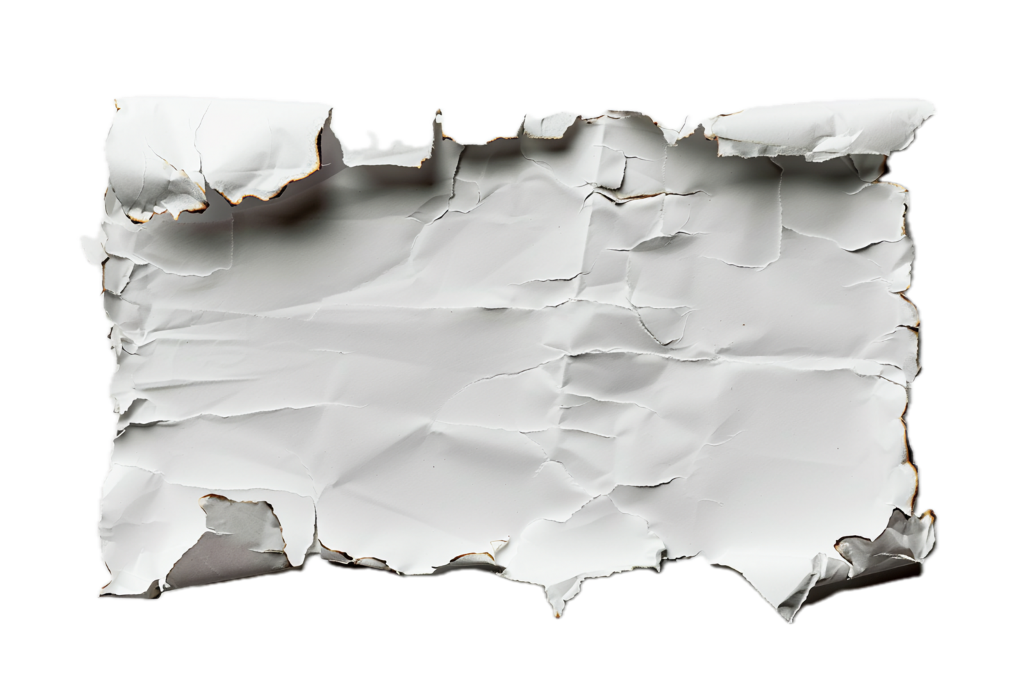 AI generated Torn Metal Sheet Revealing Cracked Surface png