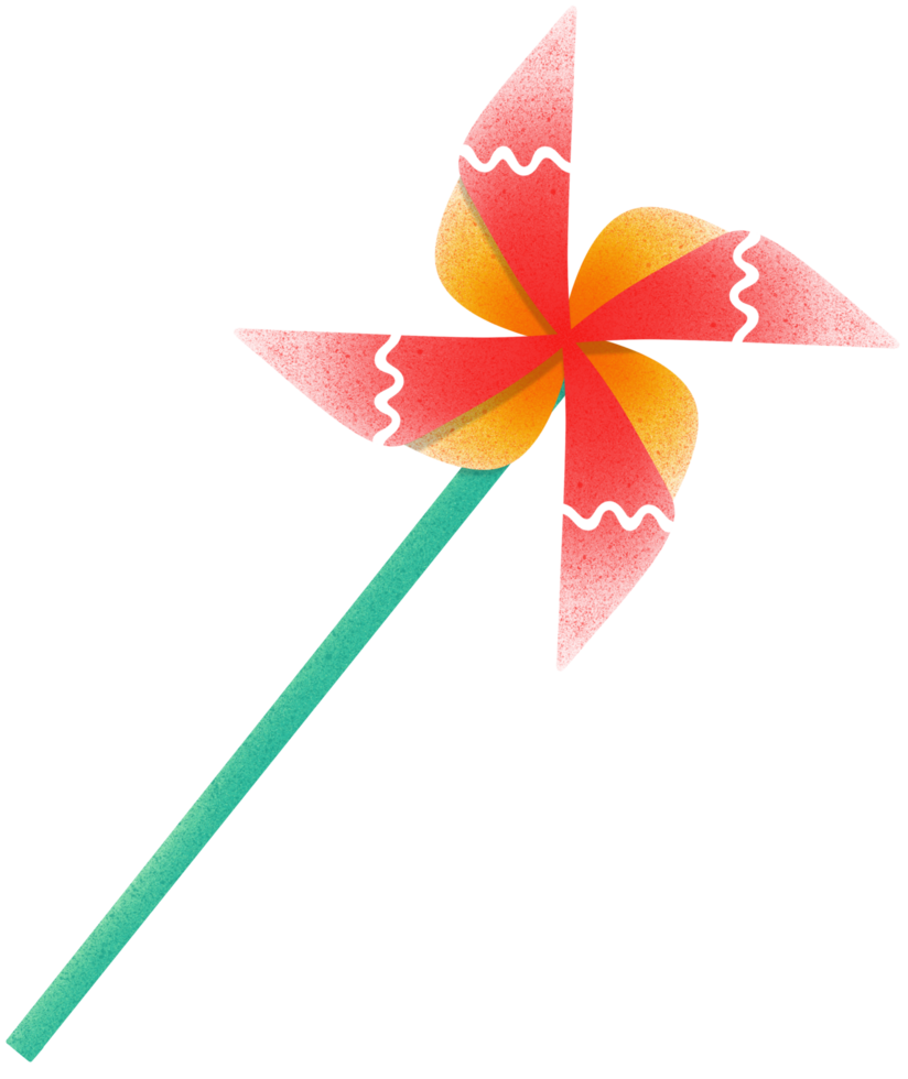 Paper pinwheel in summer png