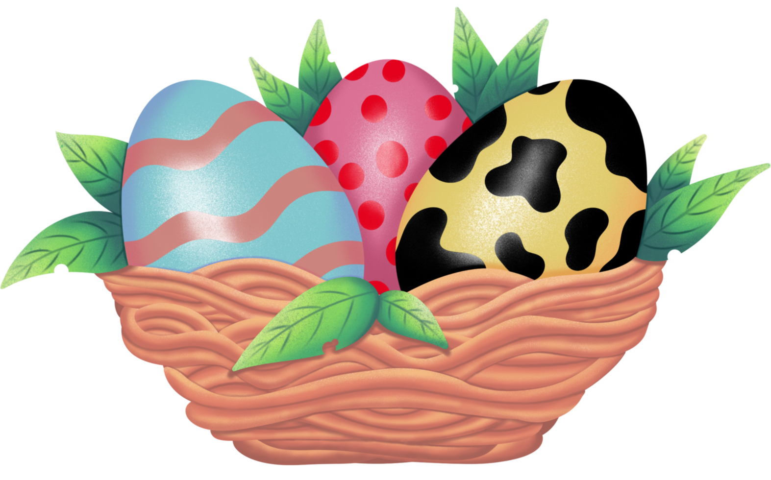 Easter egg basket for Easter day 41152002 PNG