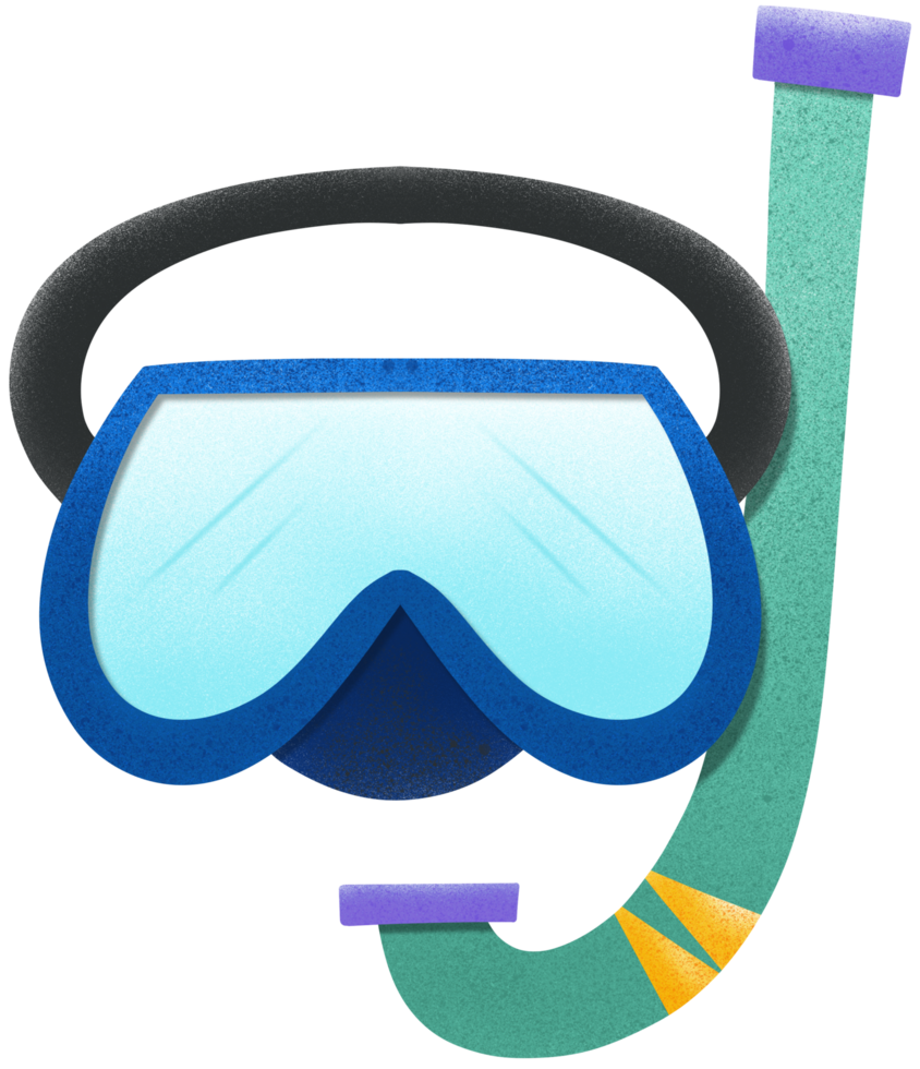 Diving mask in summer png