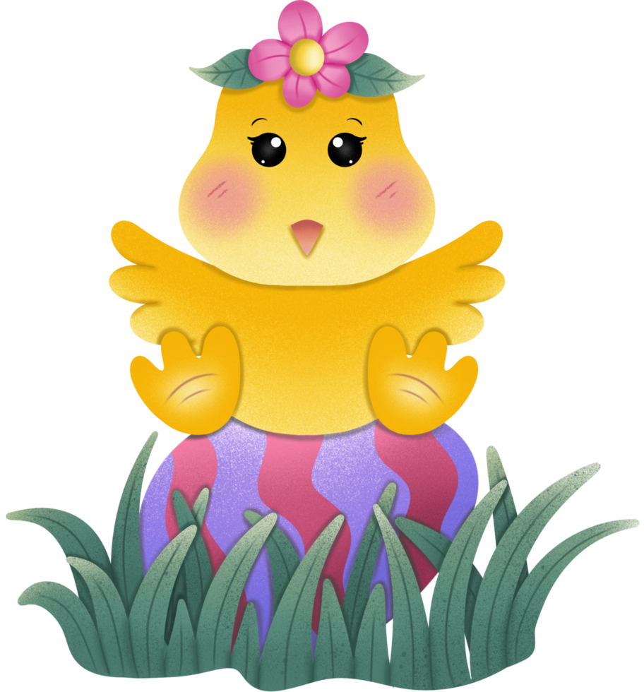 Chicken with Easter egg png