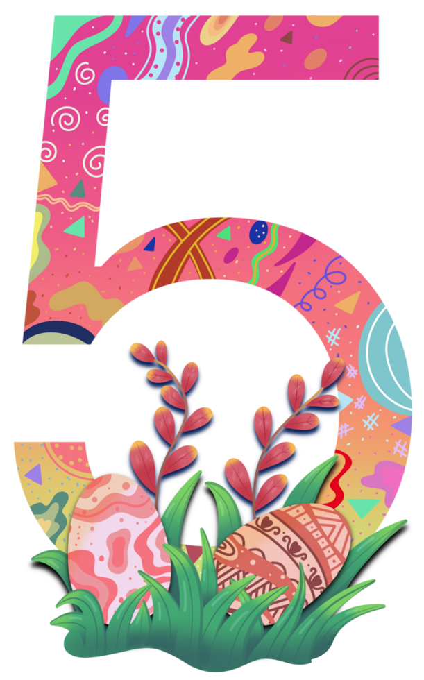 contento Pasqua colorato modello lettera. png