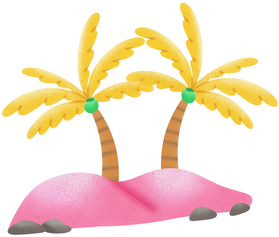 Pink island In summer png