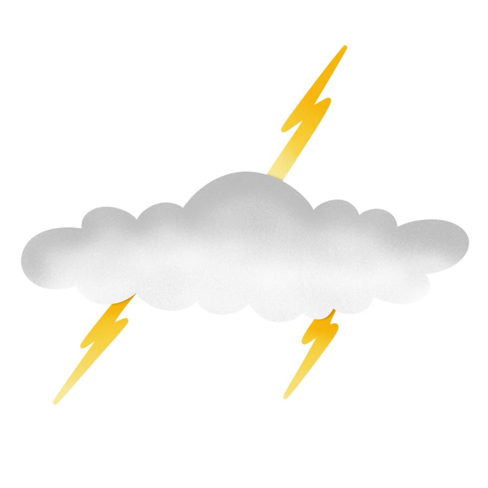 nube con rayo png