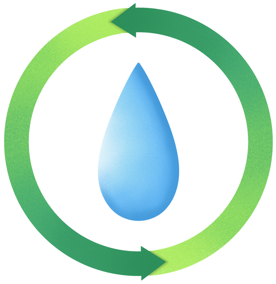 Drop water with cycle png