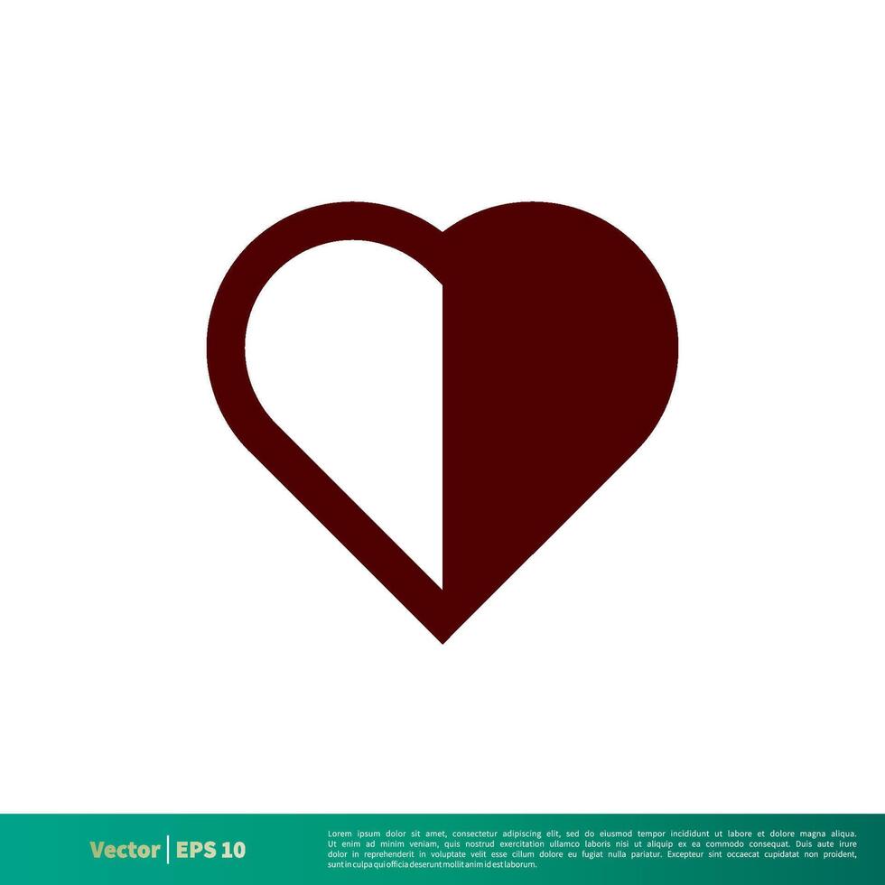 corazón amor icono vector logo modelo ilustración diseño. vector eps 10