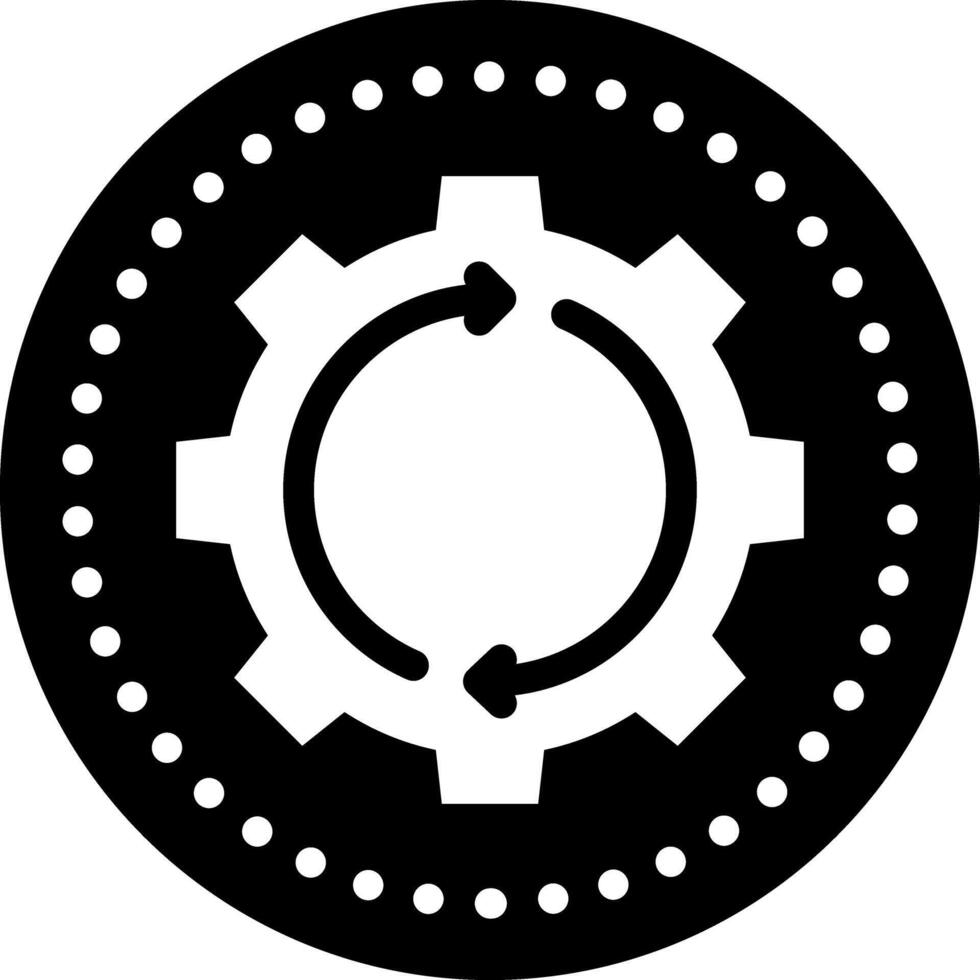 Solid black icon for recovery vector