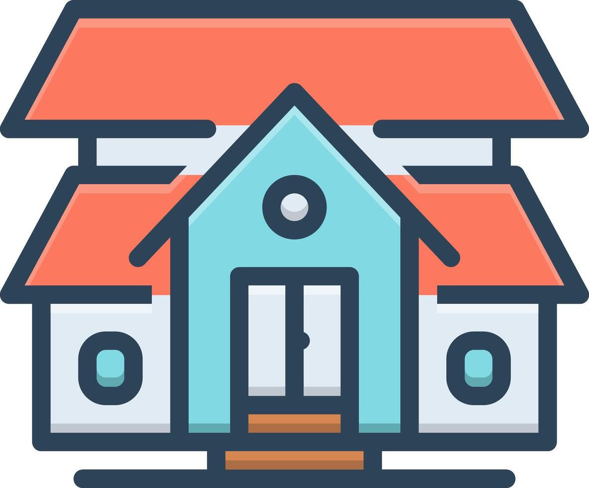 Vector color icon for home