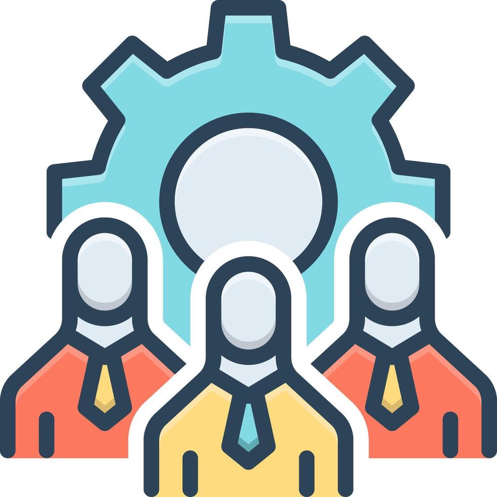 Vector color icon for human resources
