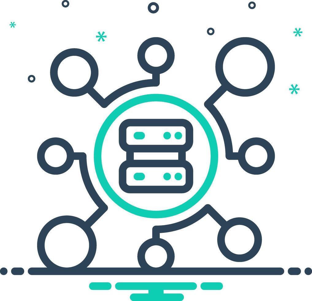 Vector mix icon for data science