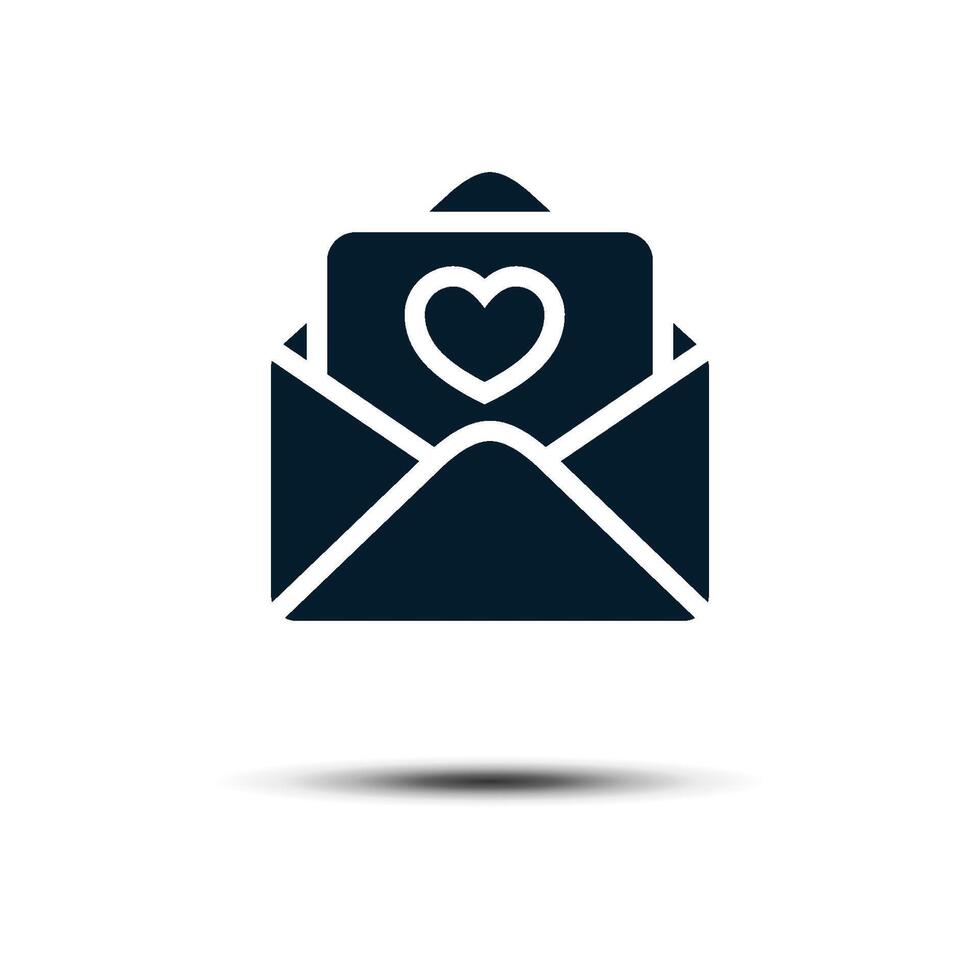 Love Mail Icon Vector. Envelope Illustration Design EPS 10. vector