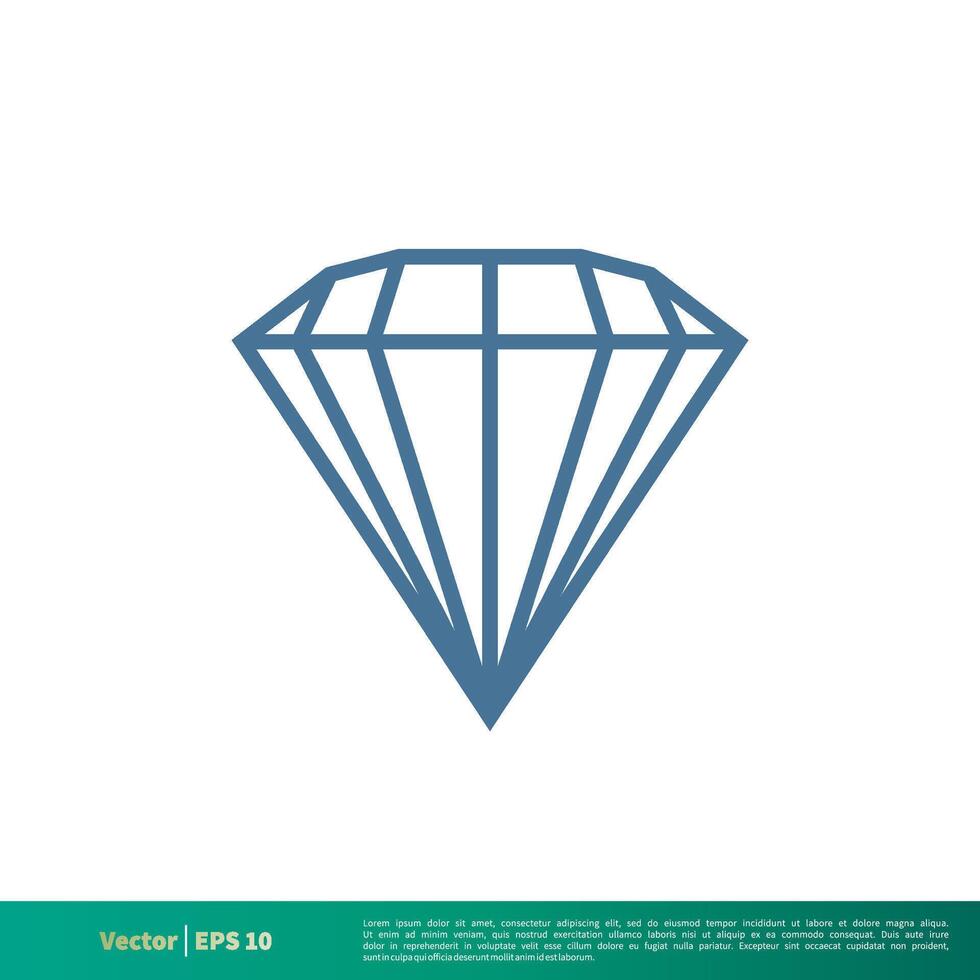 Diamond Icon Vector Logo Template Illustration Design. Vector EPS 10.