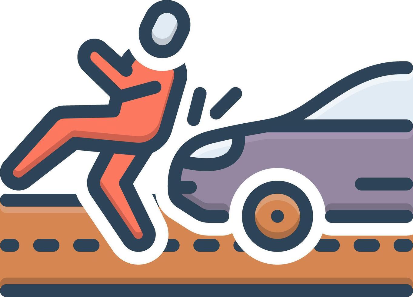 Vector color icon for hit