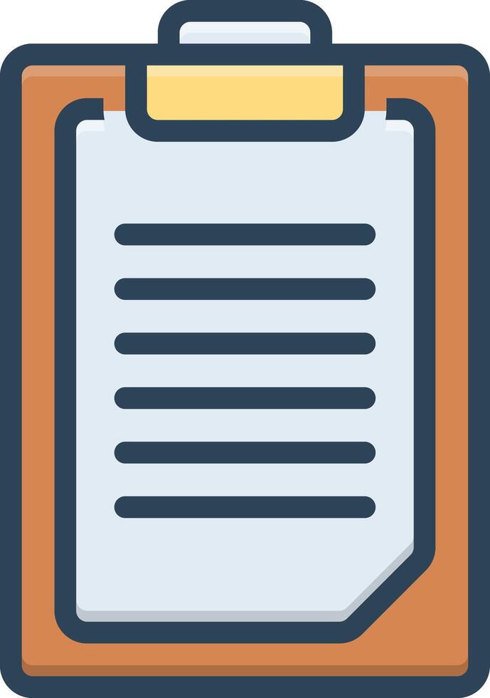 Vector color icon for clipboard