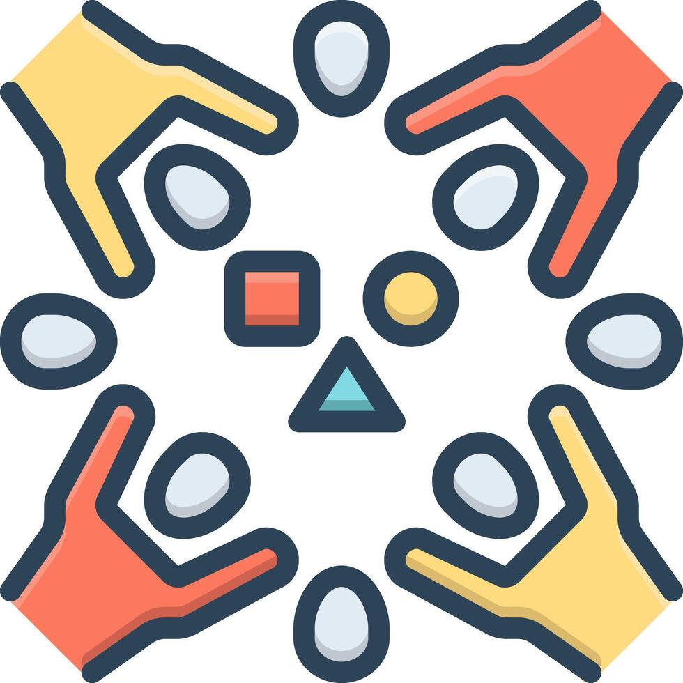 Vector color icon for diversity