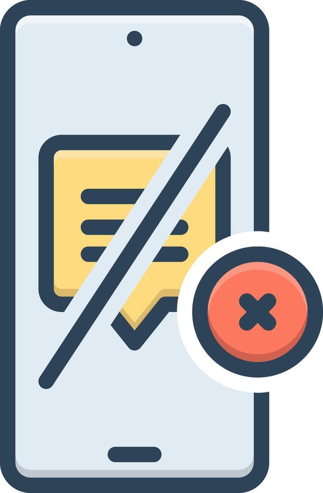 Vector color icon for disable