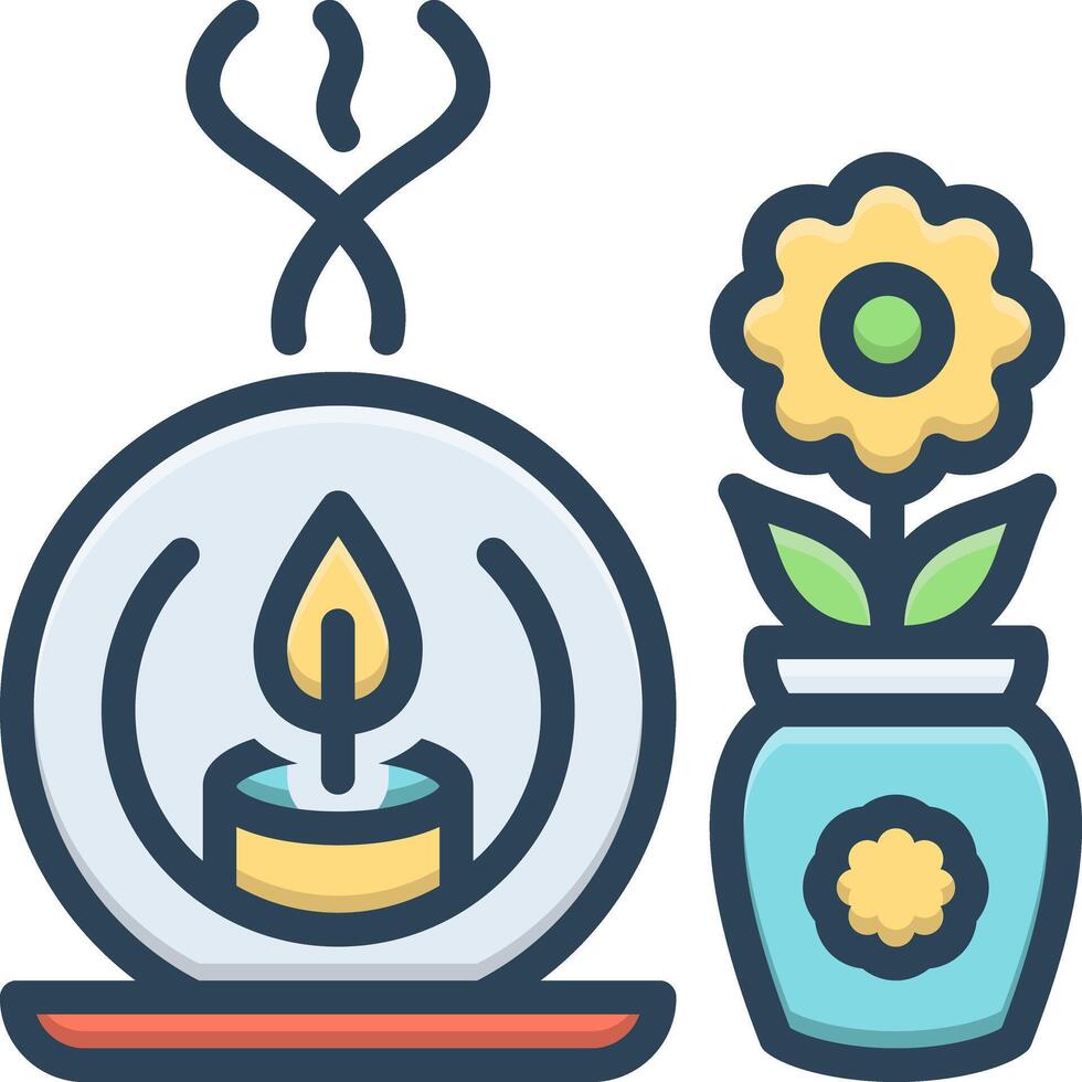 Vector color icon for aromatherapy