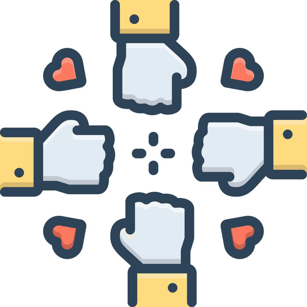 Vector color icon for alliance
