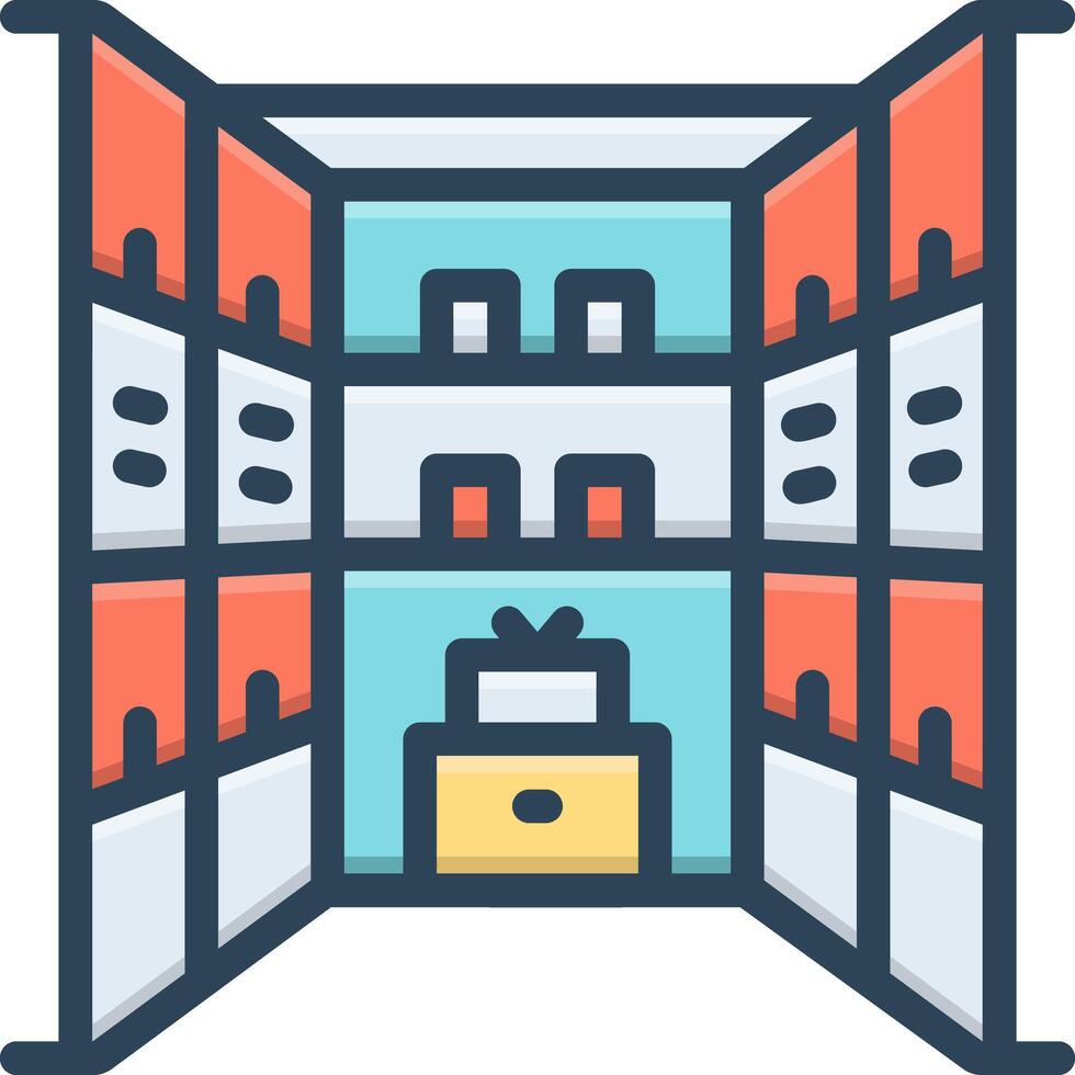 Vector color icon for storage room