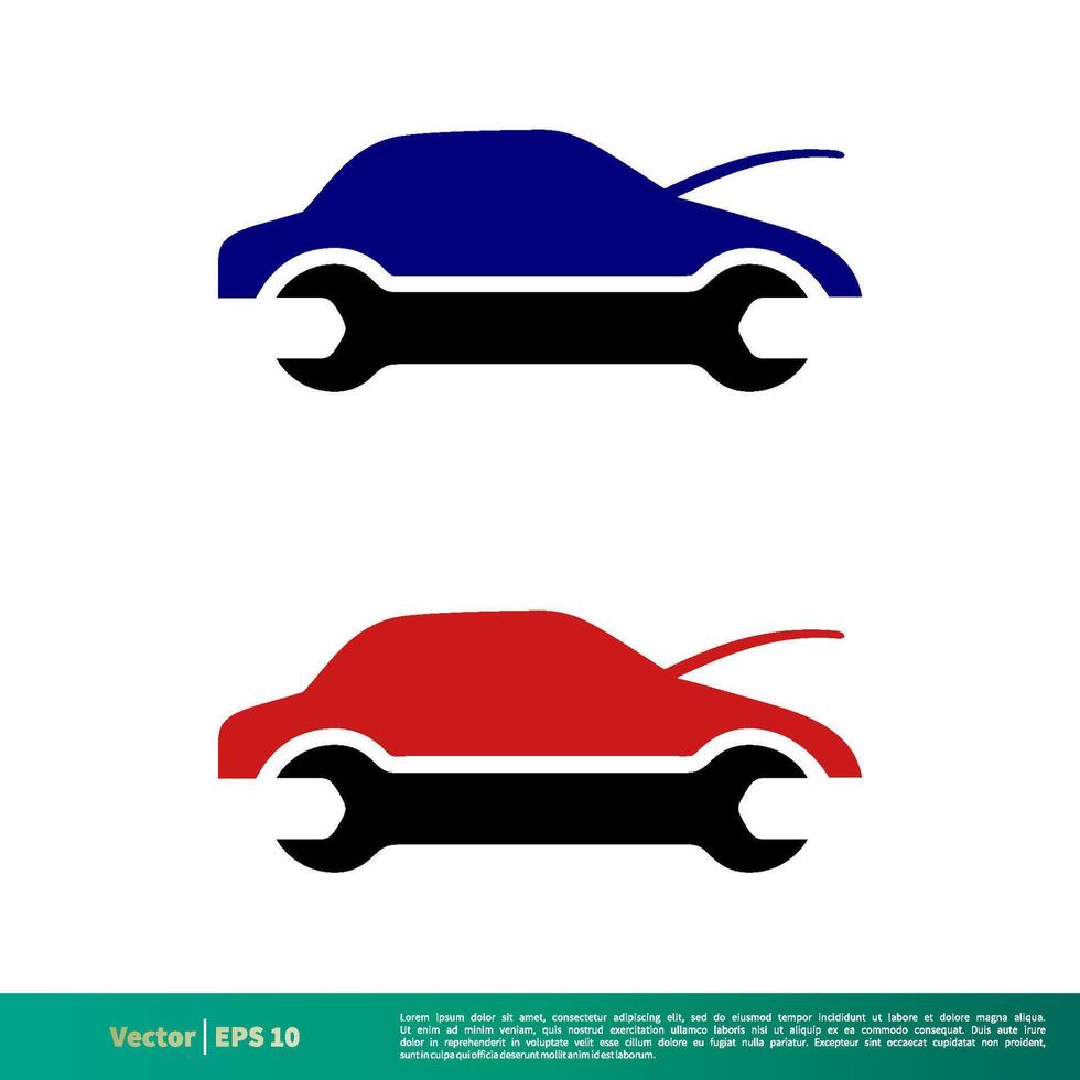 coche reparar icono vector logo modelo ilustración diseño. vector eps 10