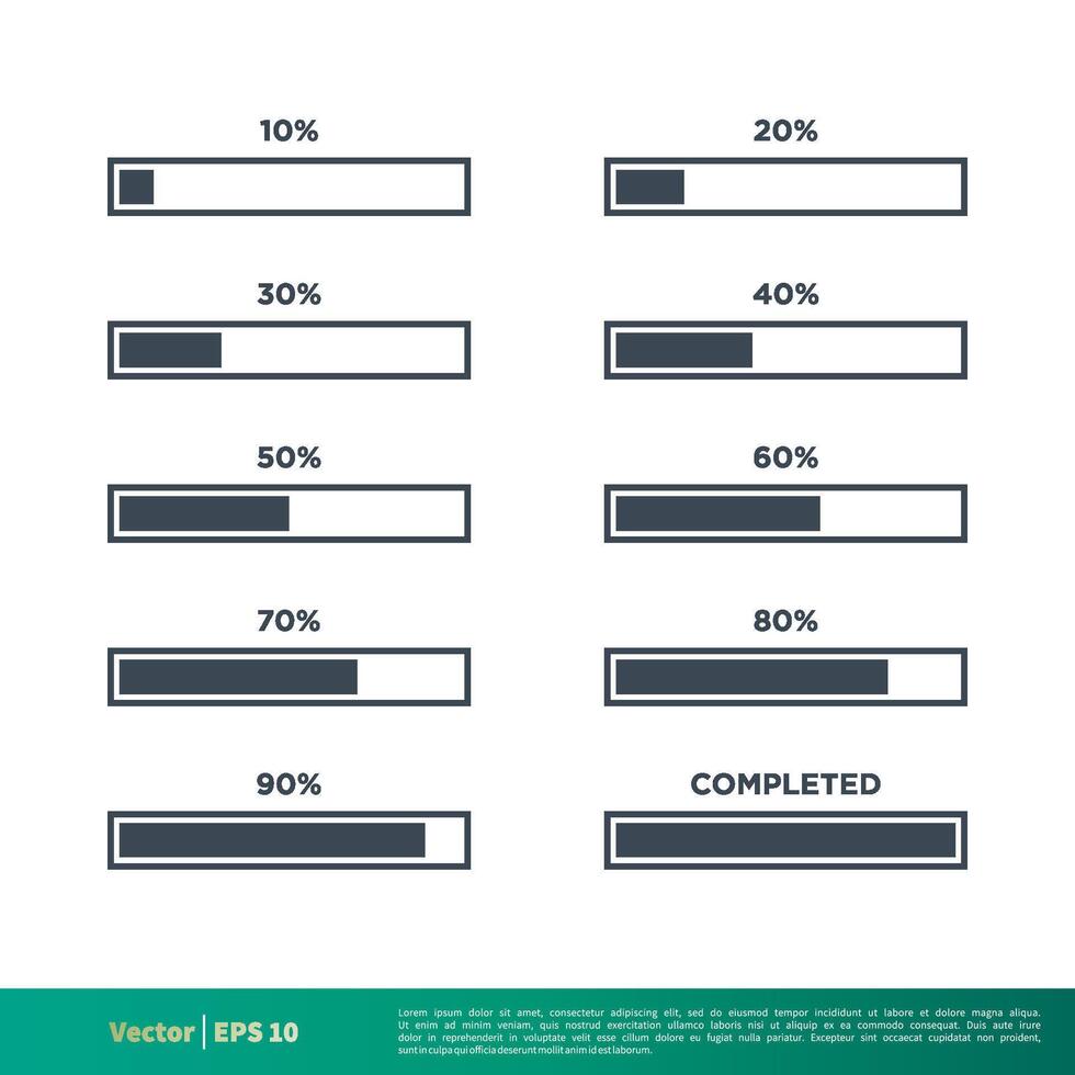 Set Loading Icon Vector Logo Template Illustration Design EPS 10.