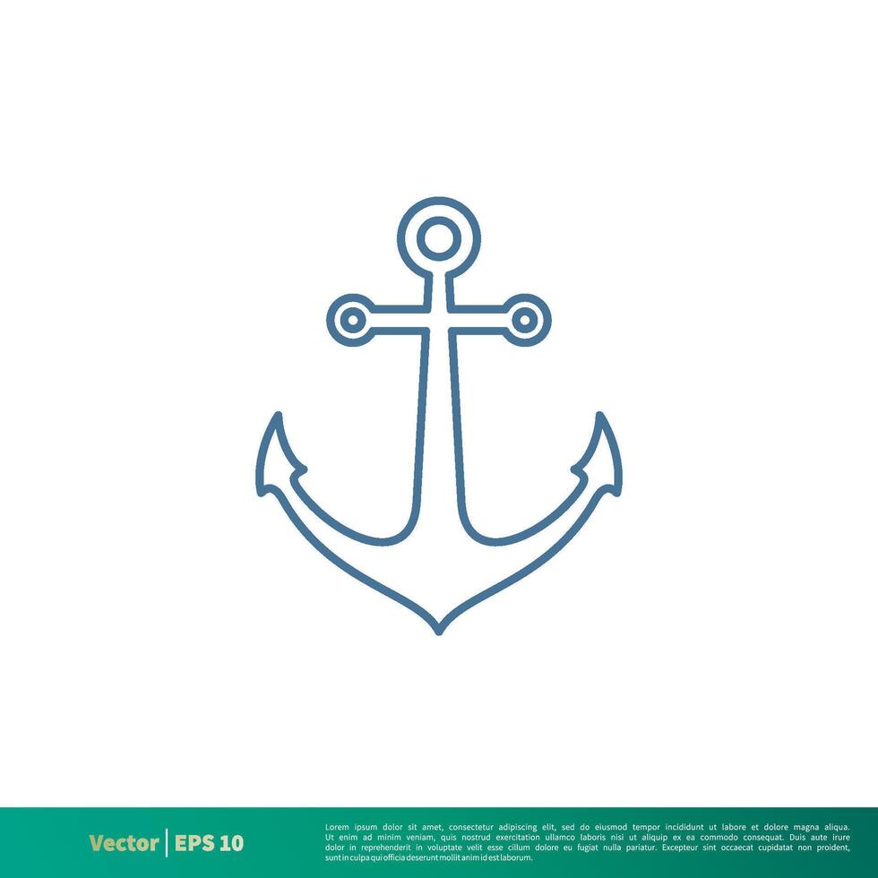 Anchor - Nautical Icon Vector Logo Template Illustration Design. Vector EPS 10.